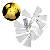 Halloween Fantasma Varal Luminária Led 2mts Festa Decoração