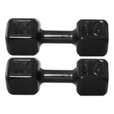 Halter Dumbbell Sextavado Par 16kg Emborrachado total 32kg