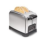 Hamilton Beach 22782 Toaster With Wide Slots Sure Toast Technology Bagel Defrost Settings Auto Boost To Lift Smaller Breads 2 Slice Polished Stainless Steel