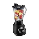 Hamilton Beach Liquidificador Wave Action 58175 Para Shakes E Smoothies Lâminas De Sabre De Gelo De Aço Inoxidável 800 Watts Design Silencioso Frasco De Vidro De 1 134 G Preto