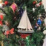 Hampton Nautical Enfeite De Natal De Veleiro Modelo De Madeira Endeavour 23 Cm Ornamento De árvore Wood Mo
