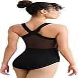 Hanebel Feminino Collant De Dança Adulto- Regata Balé- Roupa Para Ginástica Com Alças Cruzadas- Costas Emenda Malha -239109-06-Xg-