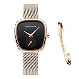 Hannah Martin - Relógio De Luxo Minimalista Design Arrojado E Clean - Vindemia - Pulseira E Estojo Tonneau