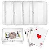 HANSPORTA Conjunto De Caixas De Baralho De Plástico Transparente 4 Peças De Caixa De Armazenamento De Cartas De Baralho Em Branco Perfeito Para Organização De Baralhos Cartões De Visita Cartões