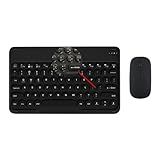 HAOWSTRANG ABNT2 Teclado Bluetooth Ultrafino Teclado Sem Fio Para Android Windows Galaxy Tab Tablet Smartphone Celular IOS IPhone IPad IPad Pro IPad Air IPad Min Preto 