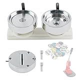 Happizza Molde Para Máquina De Fazer Botões 2-25--58 Mm - Matriz Intercambiável Adequado Prensa Pinos Trilho Deslizante