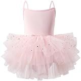 Happy Cherry Girls Slim Dancewear Dança Ballet Vestido Sem Mangas Collant Com Renda Tutu Saia Linda Bailarina Ginástica 5 6 Anos Rosa 2