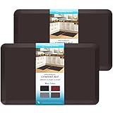 HappyTrends Tapete De Cozinha De 2 Peças Tapete Anti Fadiga Acolchoado Tapete De Espuma Ergonômico Resistente E Confortável Tapetes De Cozinha Antiderrapantes Impermeáveis Para Casa Escritório Lav