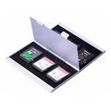 Hard Case Aluminio Porta Cartão Memoria Sd Sdhc Estojo