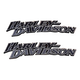 Harley Davidson Emblema De Tanque Curvado Par 