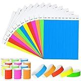 Harloon 1200 Peças Pulseiras Tyvek De 1 A 1200 Números Consecutivos 12 Pulseiras Coloridas De Papel à Prova D água Para Eventos Concertos Festivais Festas De Admissão Cores Simples 