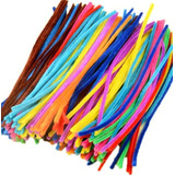 Haste De Chenille Cores 30cm 100 Unid Limpador De Cachimbo