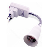 Haste Flexível Soquete E27 Adaptador Lâmpada Tomada 20 Cm