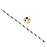 Haste T8 De 5 Peças Com Componentes Lineares Do Parafuso Da Máquina Da Porca De Bronze Para O Trapézio Do Parafuso T8 8 Para T8 Com Parafusos De Chumbo Do Movimento Linear Da