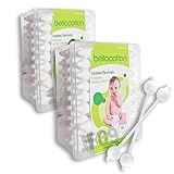 Hastes Flexíveis Cotonete Bebe Bastonetes Bellacotton Caixa C 100unidades 2 Pacote C 50uni 