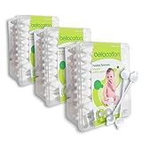 Hastes Flexíveis Cotonete Bebe Bastonetes Bellacotton Caixa C 150unidades 3 Pacote C 50uni 