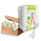 Hastes Flexíveis Cotonete Bebe Bastonetes Bellacotton Caixa C 500unidades 10 Pacote C 50uni 