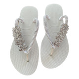 Havaianas Chinelo De Noiva Decorado Com Strass Dia Da Noiva