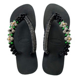 Havaianas Decorado Lindas Pedrarias E Strass