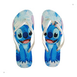 Havaianas Infantil Personalizada Stitch Com Pingente