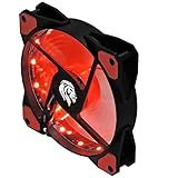Hayom Ventilador Com LED 120x120x25mm - Vermelho Para Desktop E Laptop