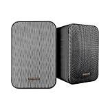 HAYONIK Caixa Passiva 60W 2 Vias Woofer 4 Tweeter 0 5 Gabinete Polipropileno Resp Freq 100 20Khz 30W RMS Suporte Incluso MSB60NC Preta