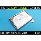 Hd Ps3 Slim 160gb + Gaveta - Hd Com 100% De Vida - Xw1