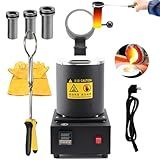 HDaspijh Forno De Derretimento De Ouro 1600W Com Cadinho De Grafite De 1KG 2KG 3KG 1150 1 150 0 C Forno De Fundição De Refinação De Prata Ouro Cobre Alumínio Preto