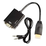 Hdmi Para Vga Com Áudio P2 Conversor Adaptador De Vídeo