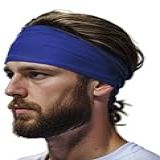 Headband Faixa De Cabelo Testa Bandana Proteção Uv Unissex  Azul 