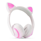 Headphone Orelha De Gato Com Led