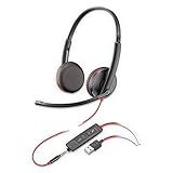 Headset Blackwire C3225 USB 209747 101 Plantronics Preto Medio