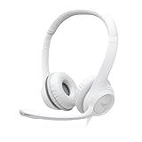 Headset Com Fio USB Logitech H390 Com Almofadas Confortáveis Controles De Áudio Integrado E Microfone Com Redução De Ruído Branco