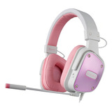 Headset Fone De Ouvido Sades Gamer Dpower Sa 722 Para Xbox Ps4 Celular Pc Rosa