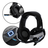 Headset Gamer Draxen Dn103 Preto Prata Pc xbox ps4 ps5 Headphone 3 5mm