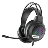 Headset Gamer Evolut Eg306, Led Rainbow, Multi Plataforma Cor Preto Luz Rainbow