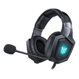 Headset Gamer Fone De Ouvido Onikuma K8 Preto Luz Led Rgb