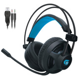 Headset Gamer Fortrek Pro H2 P2 Led Azul Usb Preto