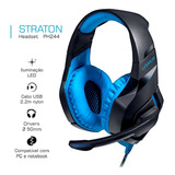 Headset Gamer Multilaser Warrior Straton Ph244 Com Microfone