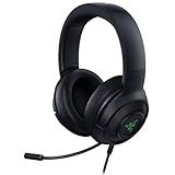 Headset Gamer Razer Kraken V3 X Som Surround 7 1 Drivers Triforce 40 Mm Microfone Cardioide Dobrável HyperClear Iluminação Chroma RGB Para PC Preto Clássico