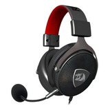 Headset Gamer Redragon H520 Icon 7 1 Usb Preto vermelho Cor Preto