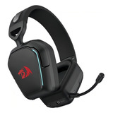 Headset Gamer Redragon Mira Pro Sem Fio 40mm Som 7 1 Rgb