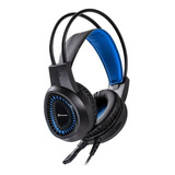 Headset Greatek Gamer Cronos P2   Usb Com Led Azul