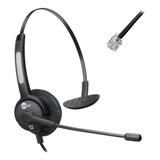 Headset Monoauricular Rj9 Htu 300 P Telefone Ip Posição 3