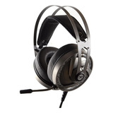 Headset Mox Gamer Mo gh710 Rgb Com Fio E Microfone Cor Preto Luz Azul