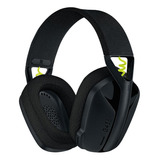 Headset Over ear Gamer Fone Sem Fio Logitech G G Series G435 Preto E Amarelo fluorescente