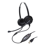 Headset Usb Voip Biauricular Dh 60d   Zox Cor Preto