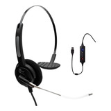 Headset Usb Voip C Tubo De Voz Removível Htu 310