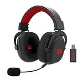 Headtset Gamer Redragon Zeus Pro  Surround 7 1  Cabo USB C Removível  Wireless  C Microfone  Preto   H510 PRO