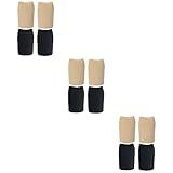 HEALLILY 6 Pares Protetor De Mão Luva De Proteção De Dedo Do Pé Separador De Dedos Capas De Dedos Fechados Dedo Do Pé Aberto Mangas De Dedo Do Pé Almofadas De Dedo Do Pé Suave Nylon Cobrir